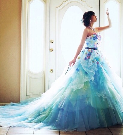 color dress, beautiful and marriage