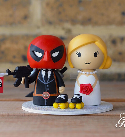 genefy playground, deadpool and wedding cake topper