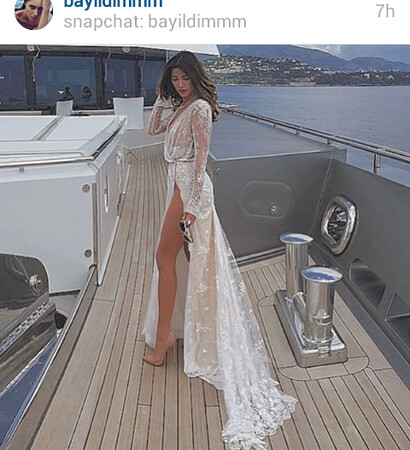 white, wedding dress and model