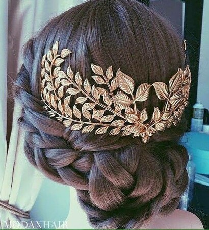 i like, unique headband and elegant leaves