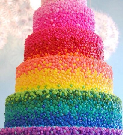 food, tiered cake and colorful