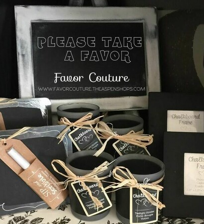 weddings, chalkboard favors and coasters
