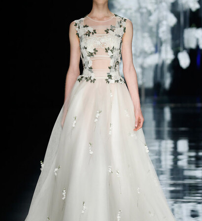 fashion, floral and wedding dress