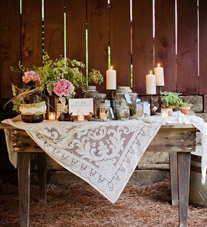 farm, lace and decor