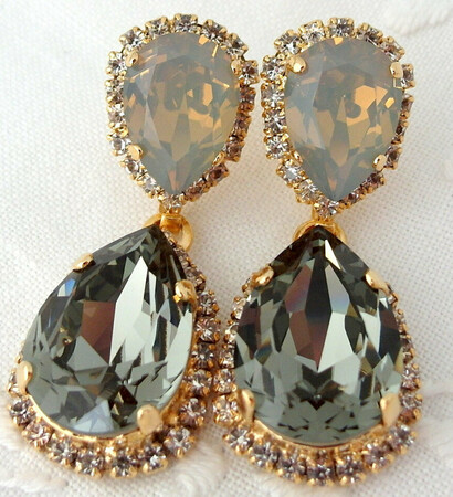 stud earrings, bridal earrings and crystal earrings