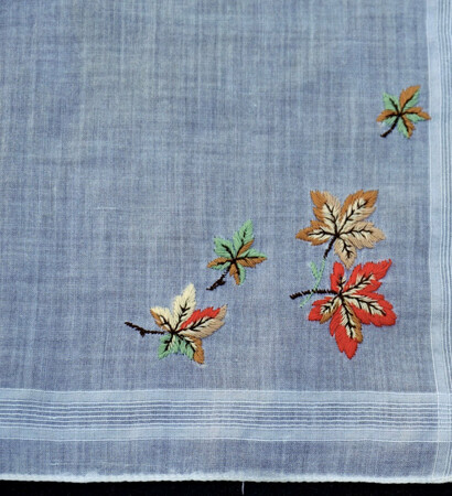 fall colors accessory, vintage hanky and no ugly crying