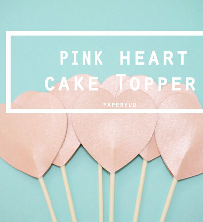 pink heart, cake toppers and cake topper
