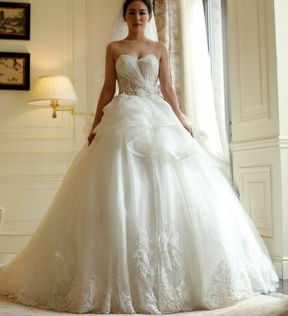 pretty, wedding gown and floral dress