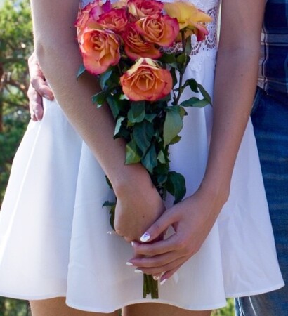 dress, flowers and sommer​