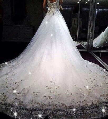 bride, dress and glitter