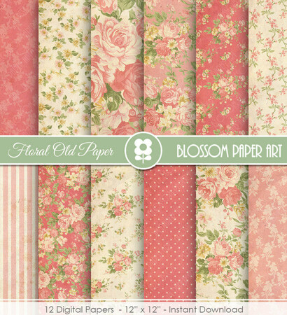 shabby chic, roses and peach