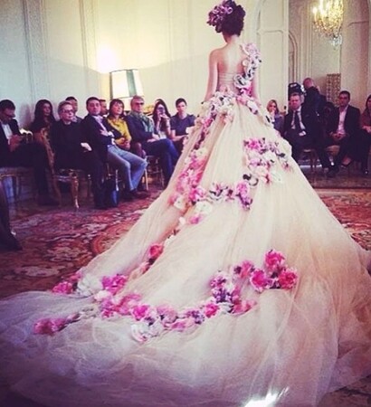 dress, bride and flowers