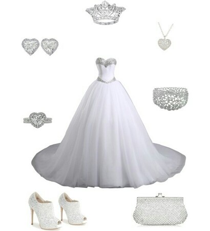clutch, dress and jewerly