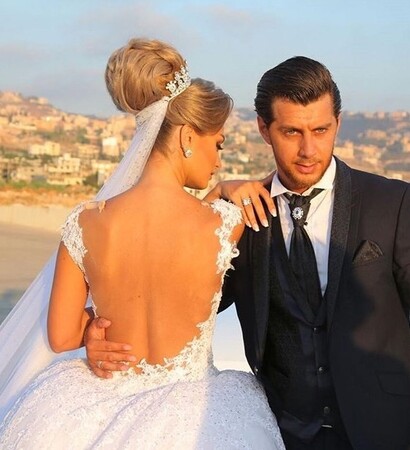 blonde, guy and bride