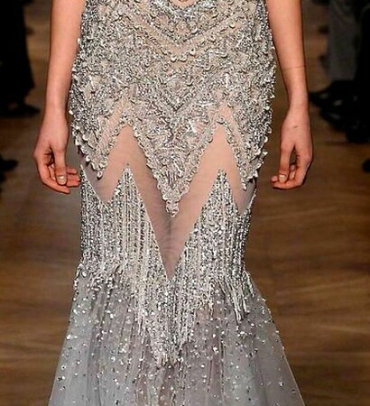 evening dress, 2015 and strass