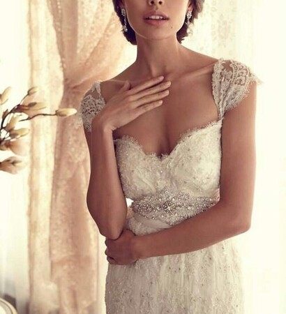 wedding dress, cool and white style