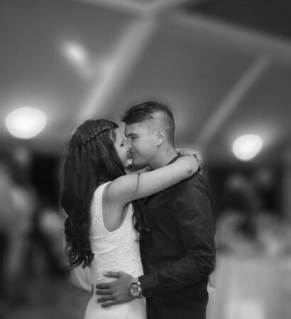 summer, couple and night
