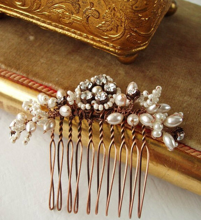 wedding hair comb, vintage and hair accessories