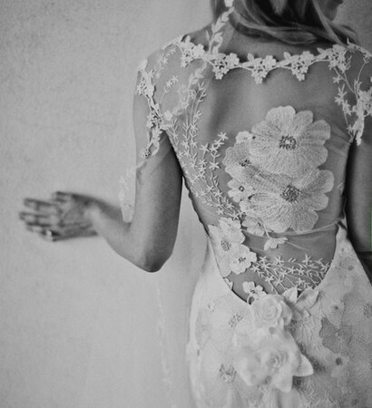 bride, girl and bw