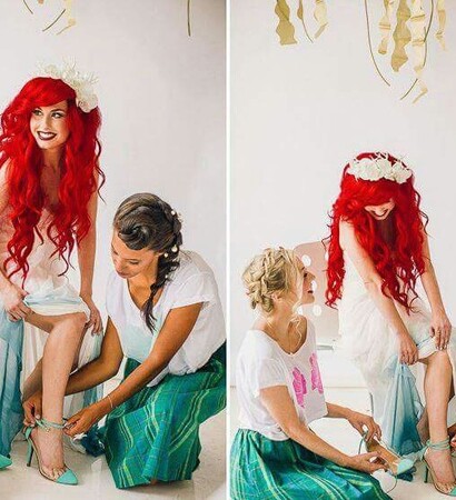 love, the little mermaid and bride