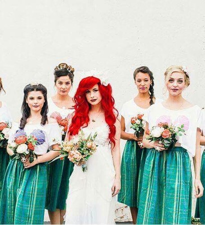 ariel, bridesmaids and eric