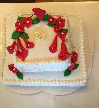 weddingcake, rose and me
