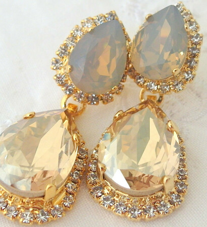 Prom, swarovski earrings and wedding jewelry