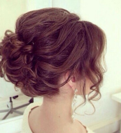 long hair, dark hair and wedding hairstyles