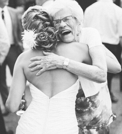 marriage, black & white and grandma