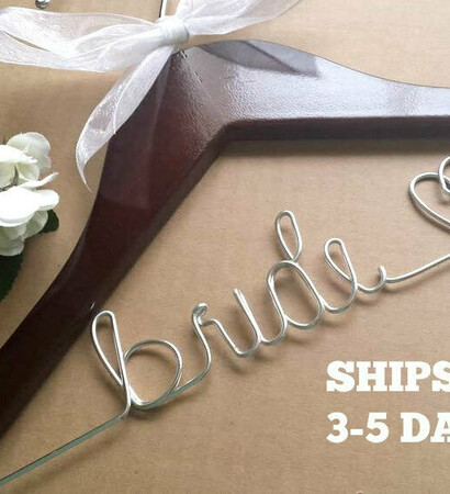 wedding hanger, wiredflowershop on etsy and bridesmaids