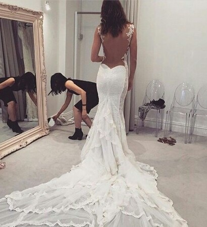 happy, fashion and white long dress