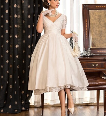 fashion, feminine gown and retro