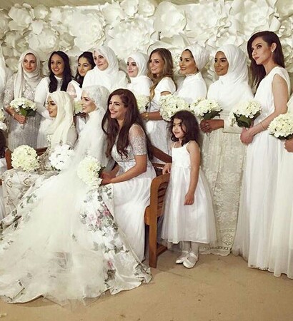 marocain, bride and hijab