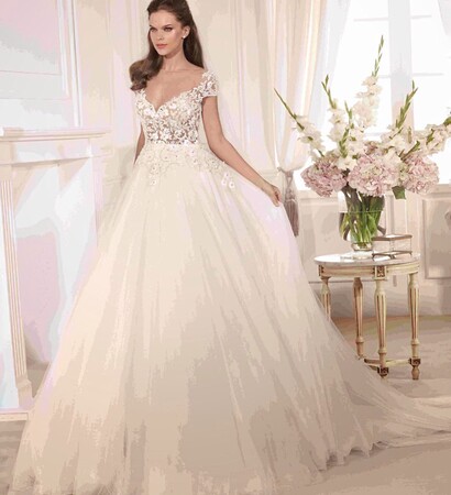 brides, bride to be and wedding gown