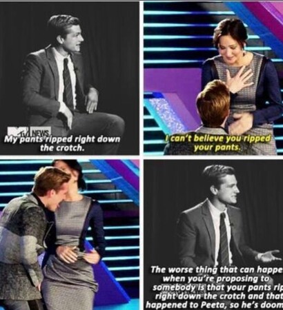katniss everdeen, pants ripped and proposal