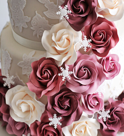wedding cakes, canvas and winter