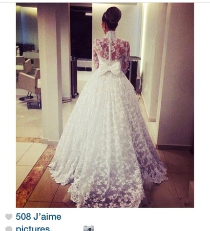 dress, white dress and bride