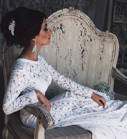 white dress, white and model