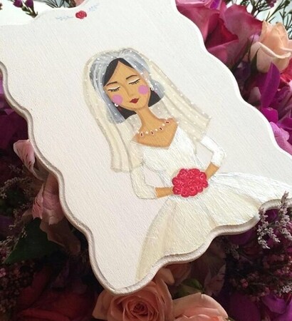 bride to be, flowers and art