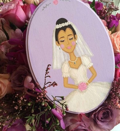 flowers, bride to be and art