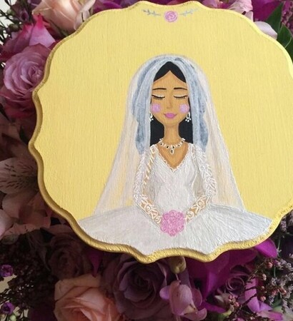 bride to be, art and flowers