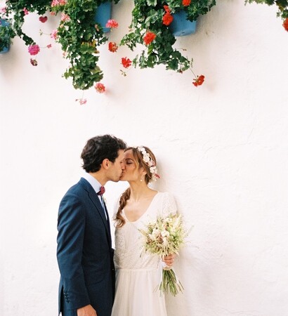 dress, novia and flowers