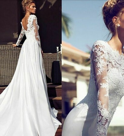 a-line wedding dresses and en