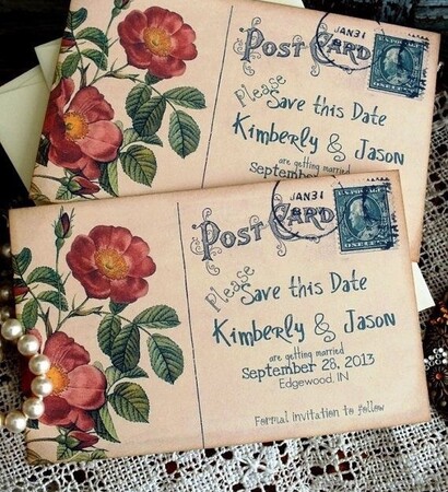 invitations, save the date and vintage