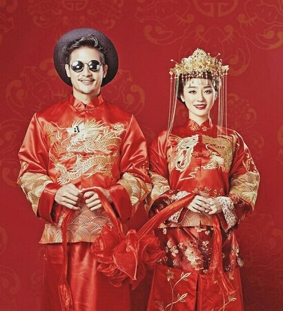 traditional, bride and chinese