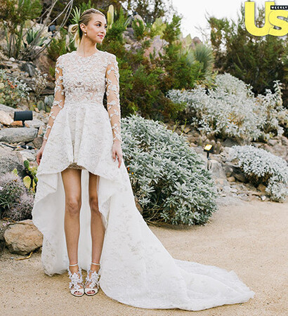 whitney port, lace and wedding dress