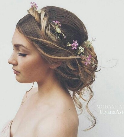 romantic, flowers and woman