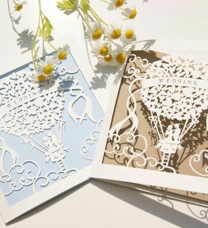cards, invitations and air balloon
