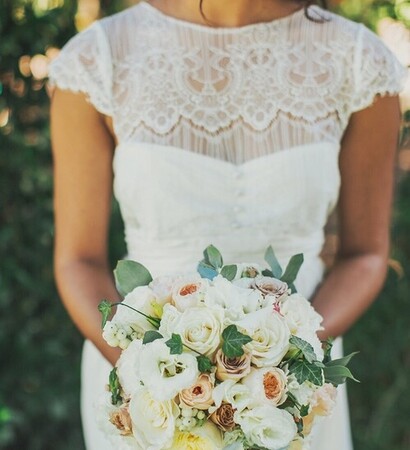 flower, wedding dress and hair