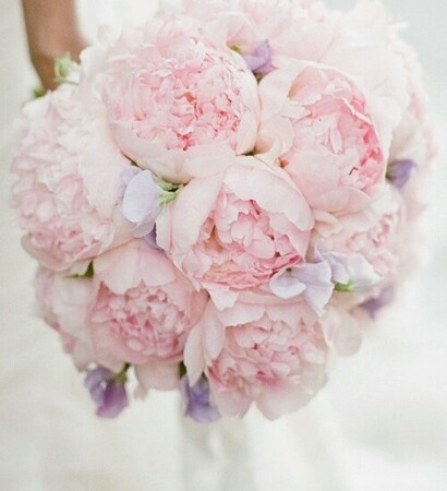 peonies, pastel colours and wedding bouquet